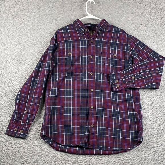 Duluth Trading Co. Men's Medium Plaid Flannel Long Sleeve Cabincore Work Shirt - Picture 1 of 7